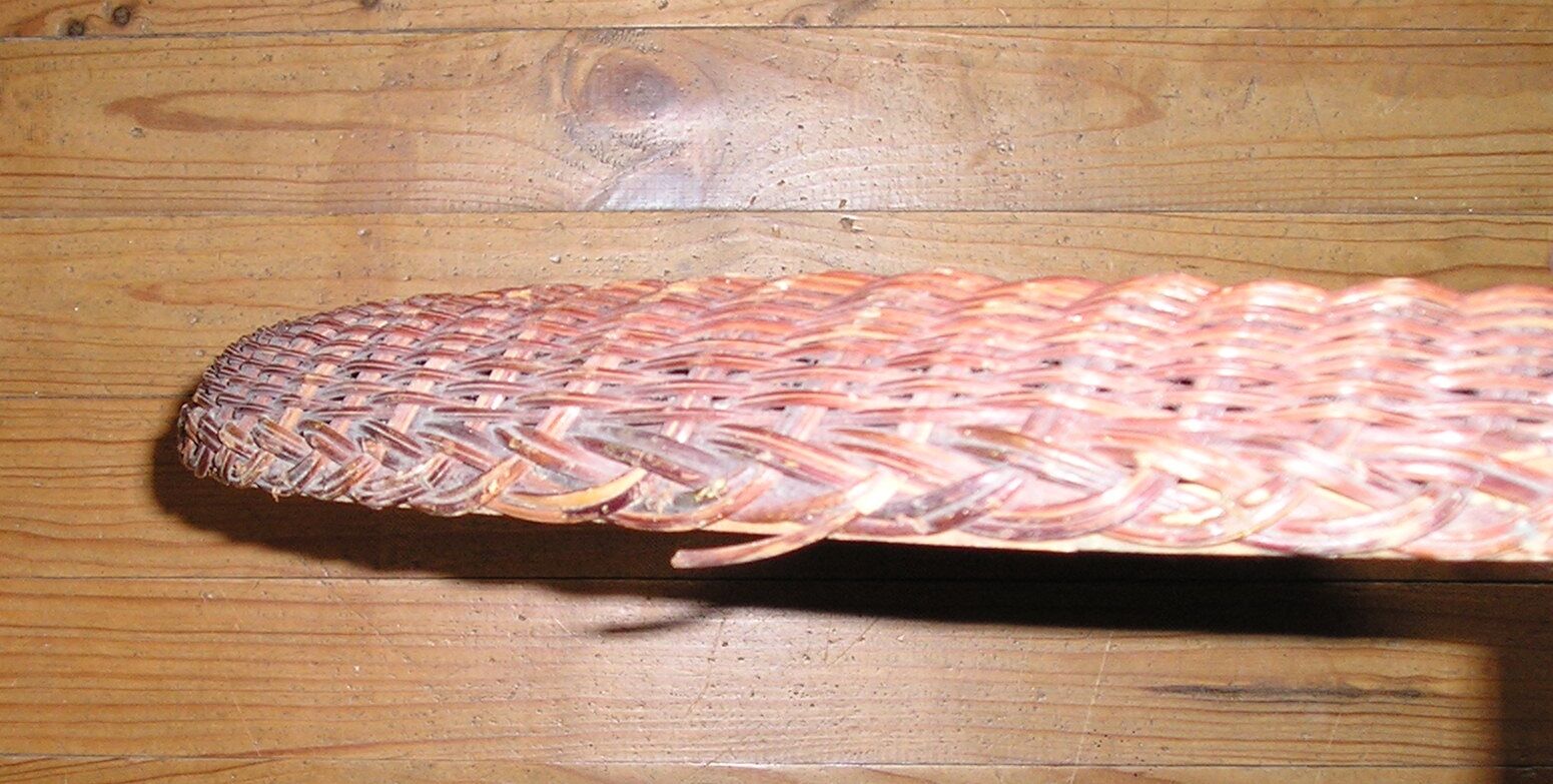 Woven wicker sun mirror 59cm