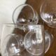 Set de 6 verres tulipe comptoir de bistrot  1950 en verre irrégulier