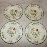 Set of 4 sarreguemines soup plates