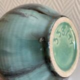 Blue lava style vase Vallauris