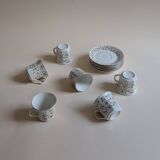 Set of 6 cups and saucers