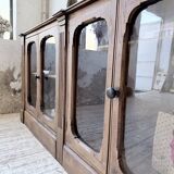 Enfilade display cabinet, solid oak, 1920.