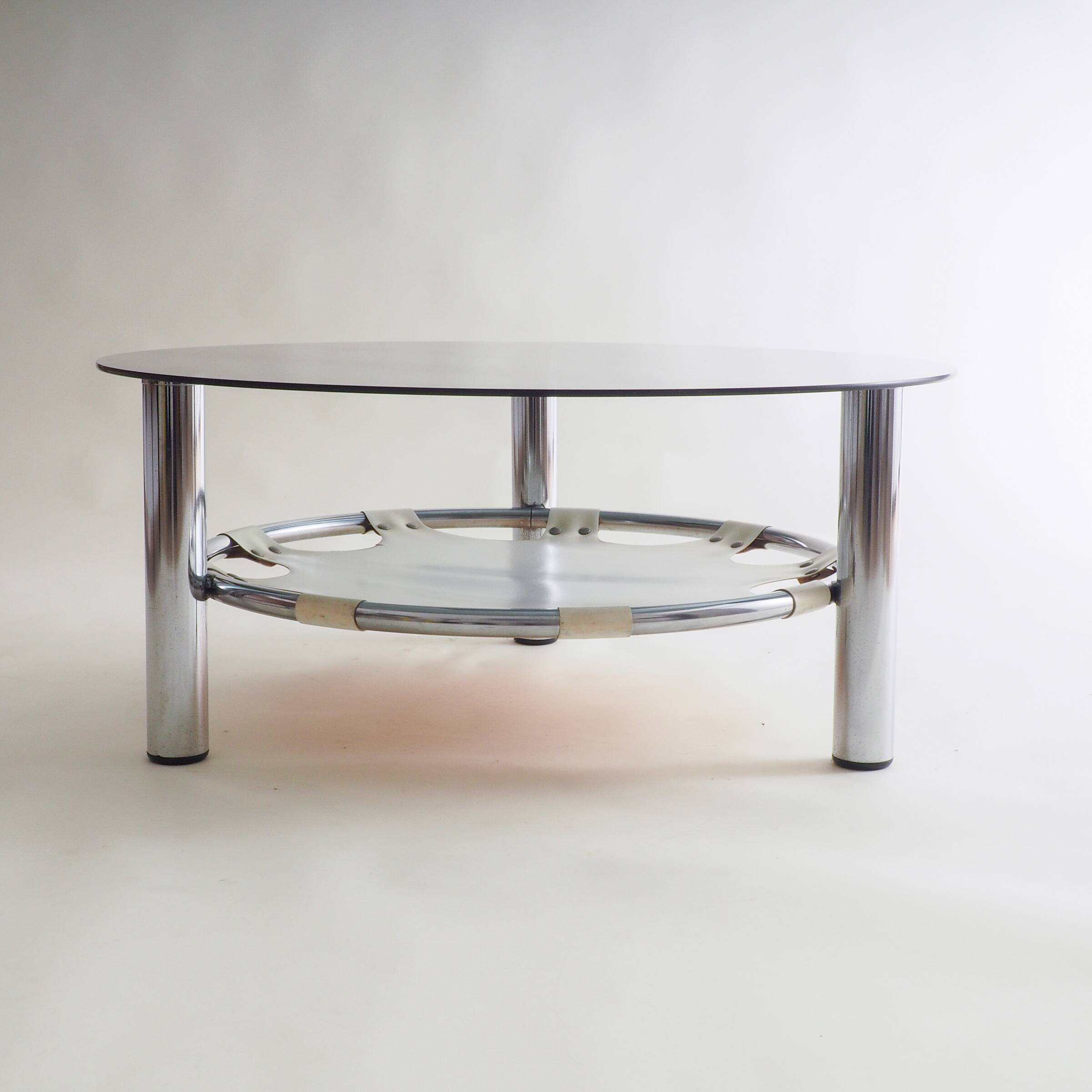Space Age Glass And Chrome Coffee Table