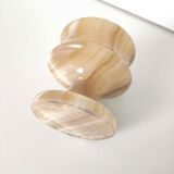 Candlestick onyx beige Ht 10cm