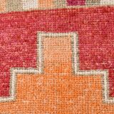 3x10 Orange & Red Turkish Vintage Runner Rug, 97x301Cm SK 22031