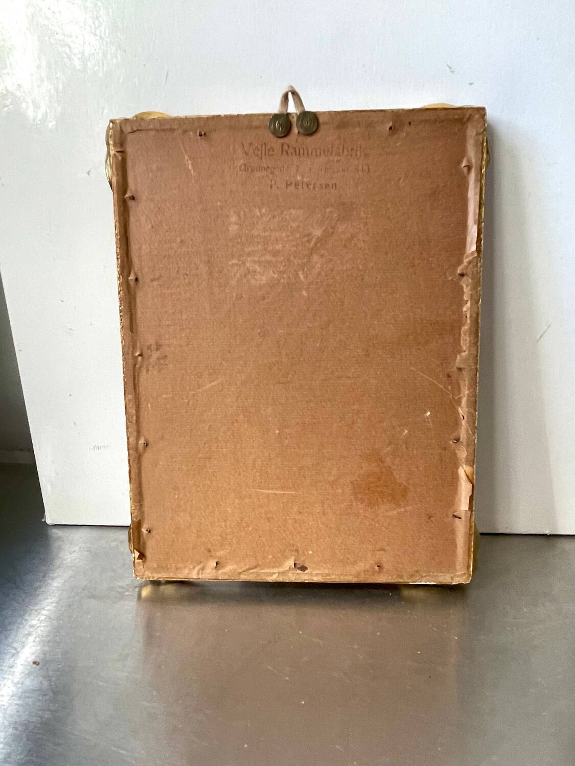 Antique gilded art nouveau  wooden frame 22 cm x 17.5 cm