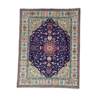 Large handmade Persian vintage Tabriz rug 300x395 cm