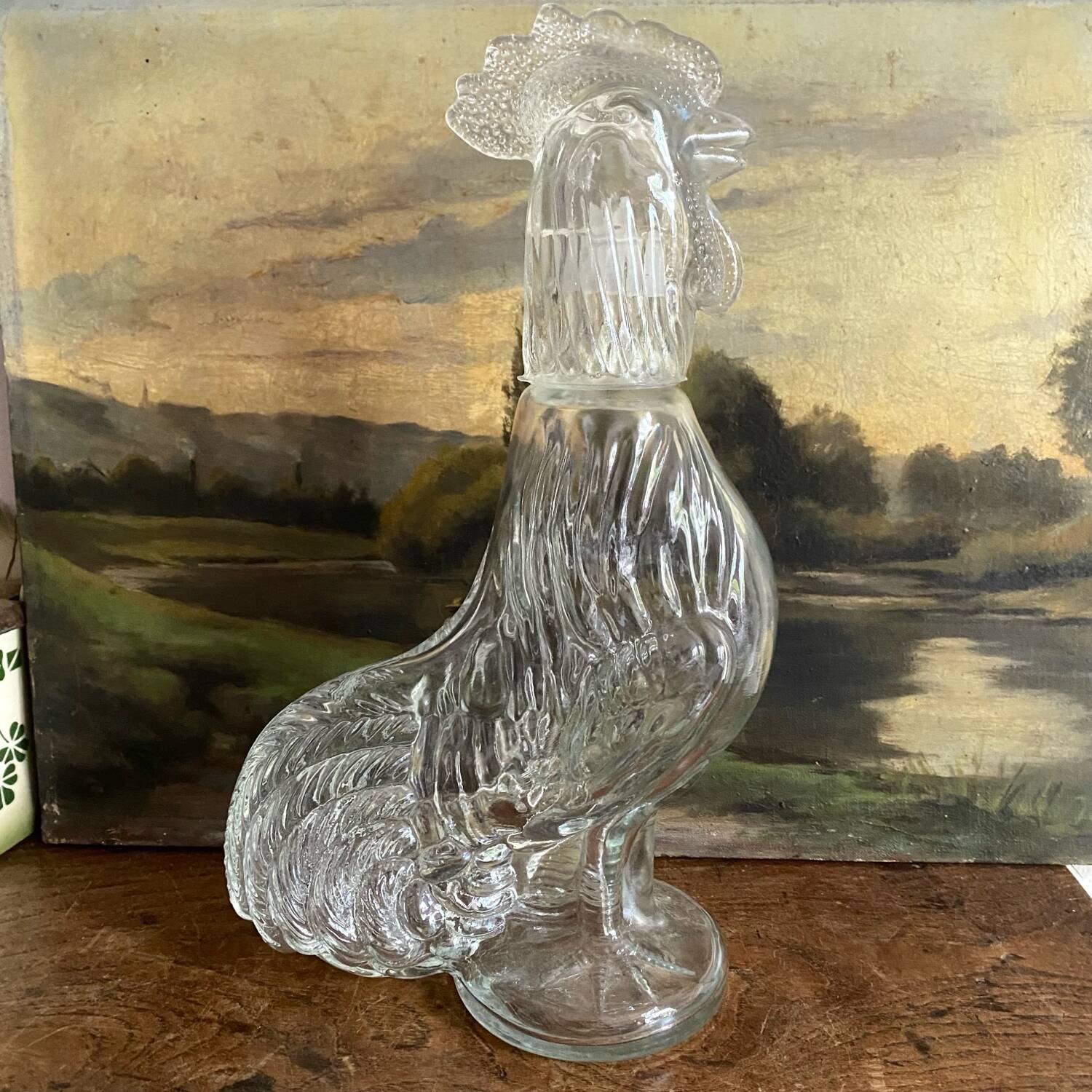 Zoomorphic carafe, vintage rooster carafe