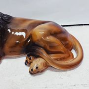 Statue de lion en céramique