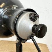 Vintage black enamel table photo lamp, 1950s
