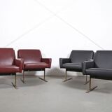 Lot de 4 fauteuils Wilkhahn Flexor et une table basse par Georg Leowald
