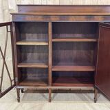 English 3-door mahogany bookcase from the 1950s