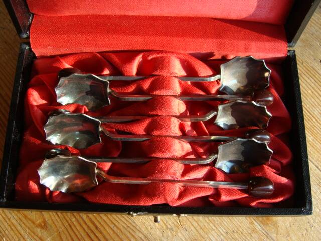 Art Nouveau Coffee Bean Mocha Spoons