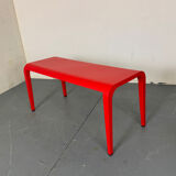 Italian Modern Red Side Bench Table Laleggera by Ricardo Blumer for Alias