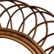 1960s Oval Rattan Mirror France
