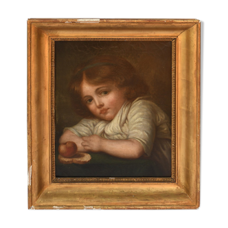 Oil on canvas Portrait of a child
