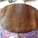 Winegrower's table in natural walnut wood diameter 101 cm