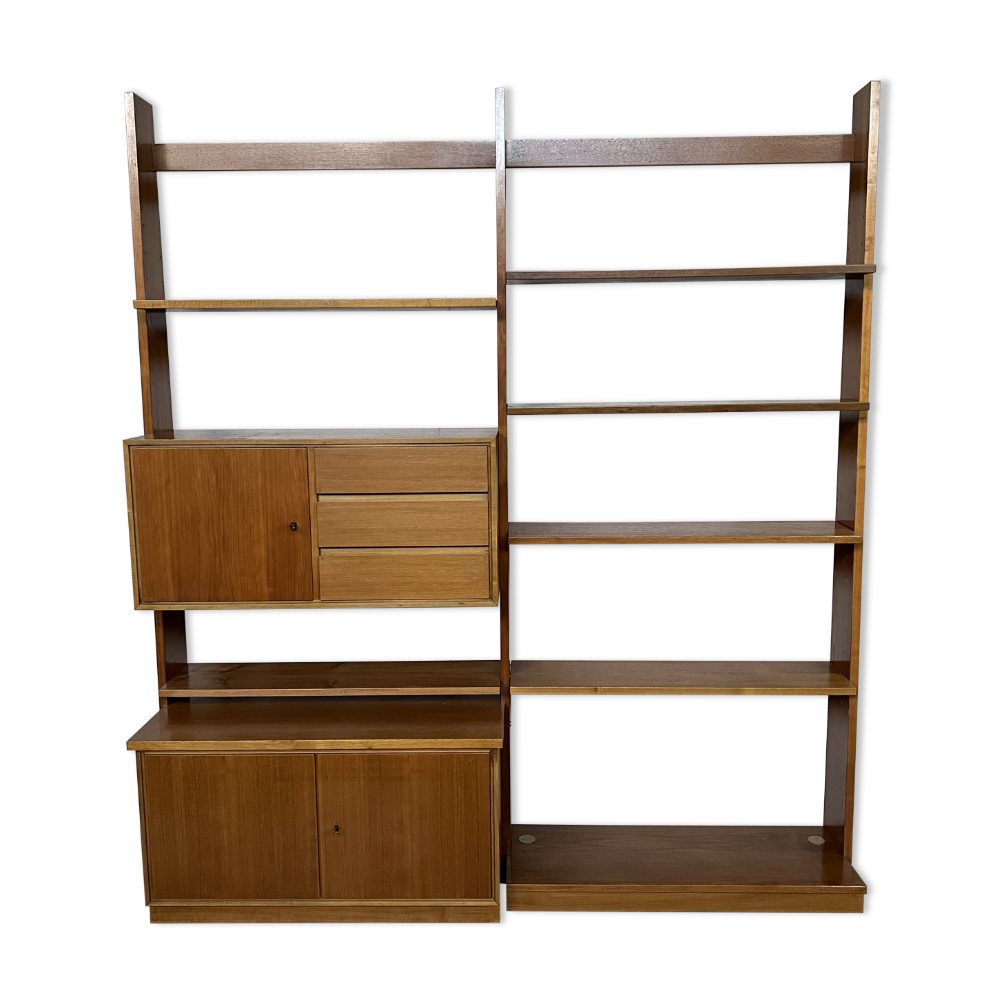 Etagère bibliothèque scandinave en teck 1960