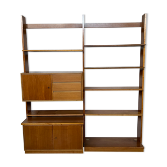 Scandinavian teak library shelf 1960