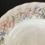 6 Myott Meaking English earthenware soup plates, Spring Fields decor