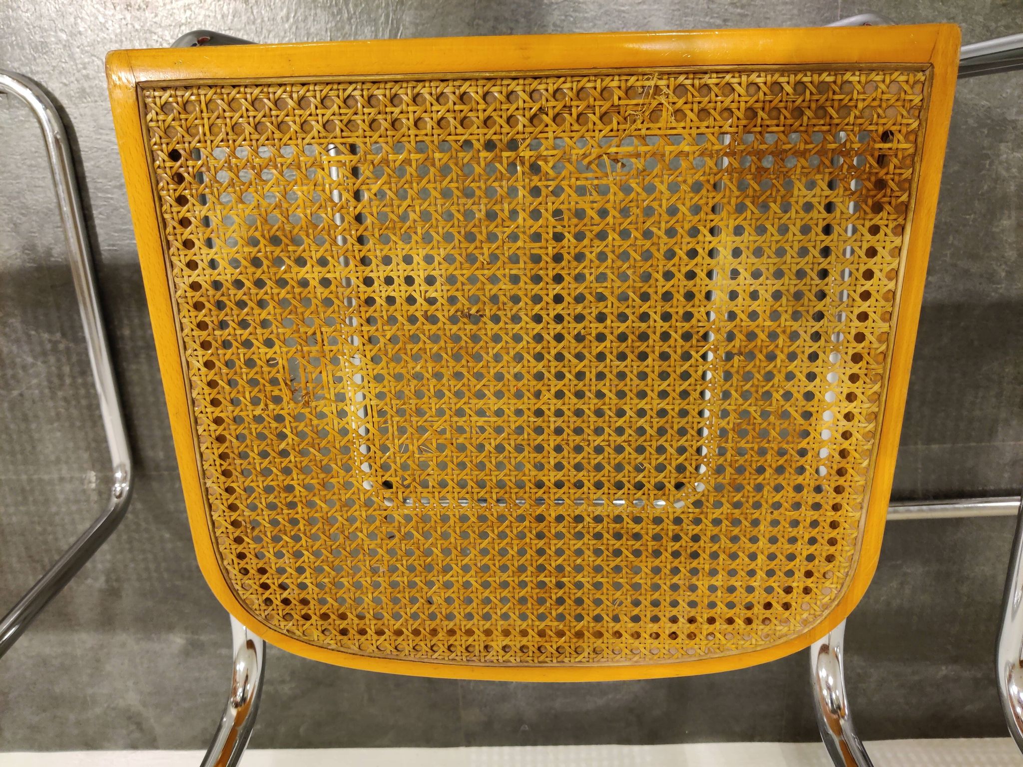 Set of 4 Cesca chair by Marcel Breuer, made in italy, 1970