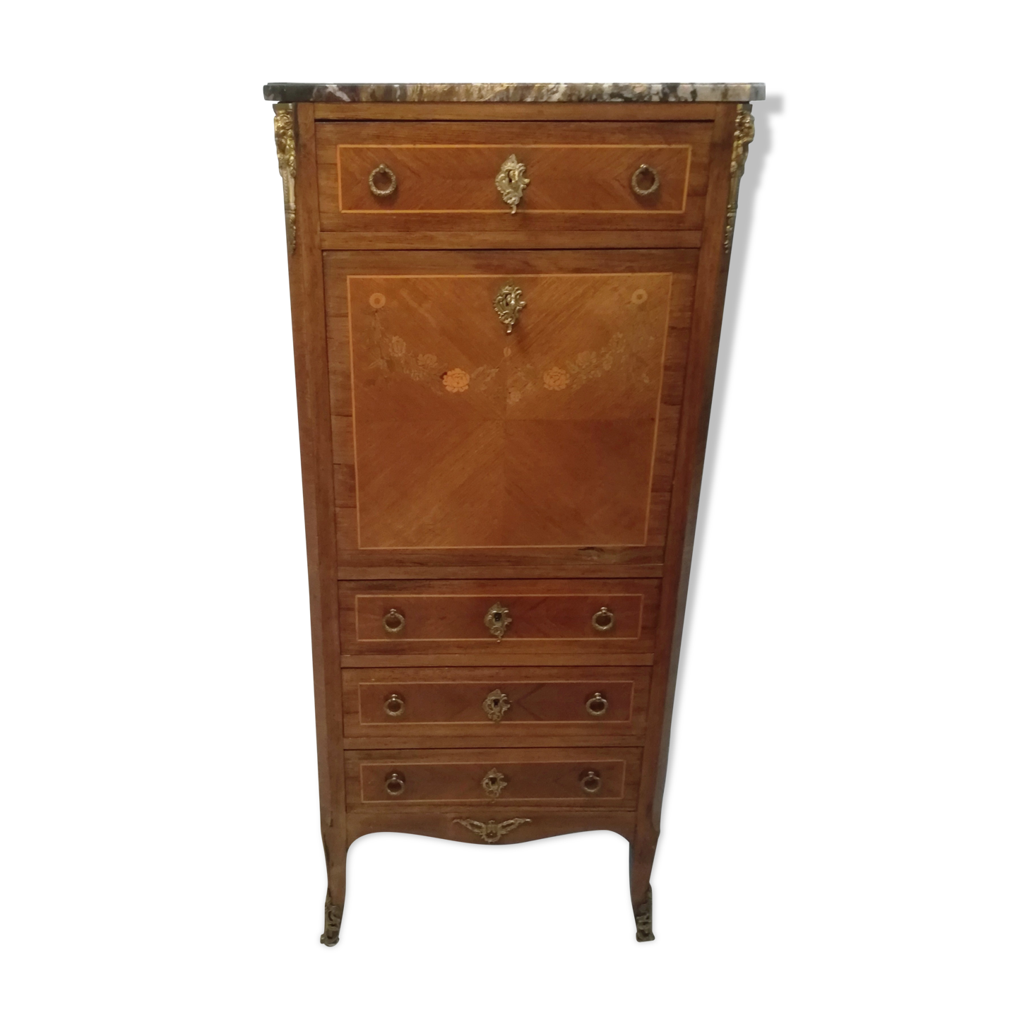 Lady's secretary in Louis XVI style marquetry