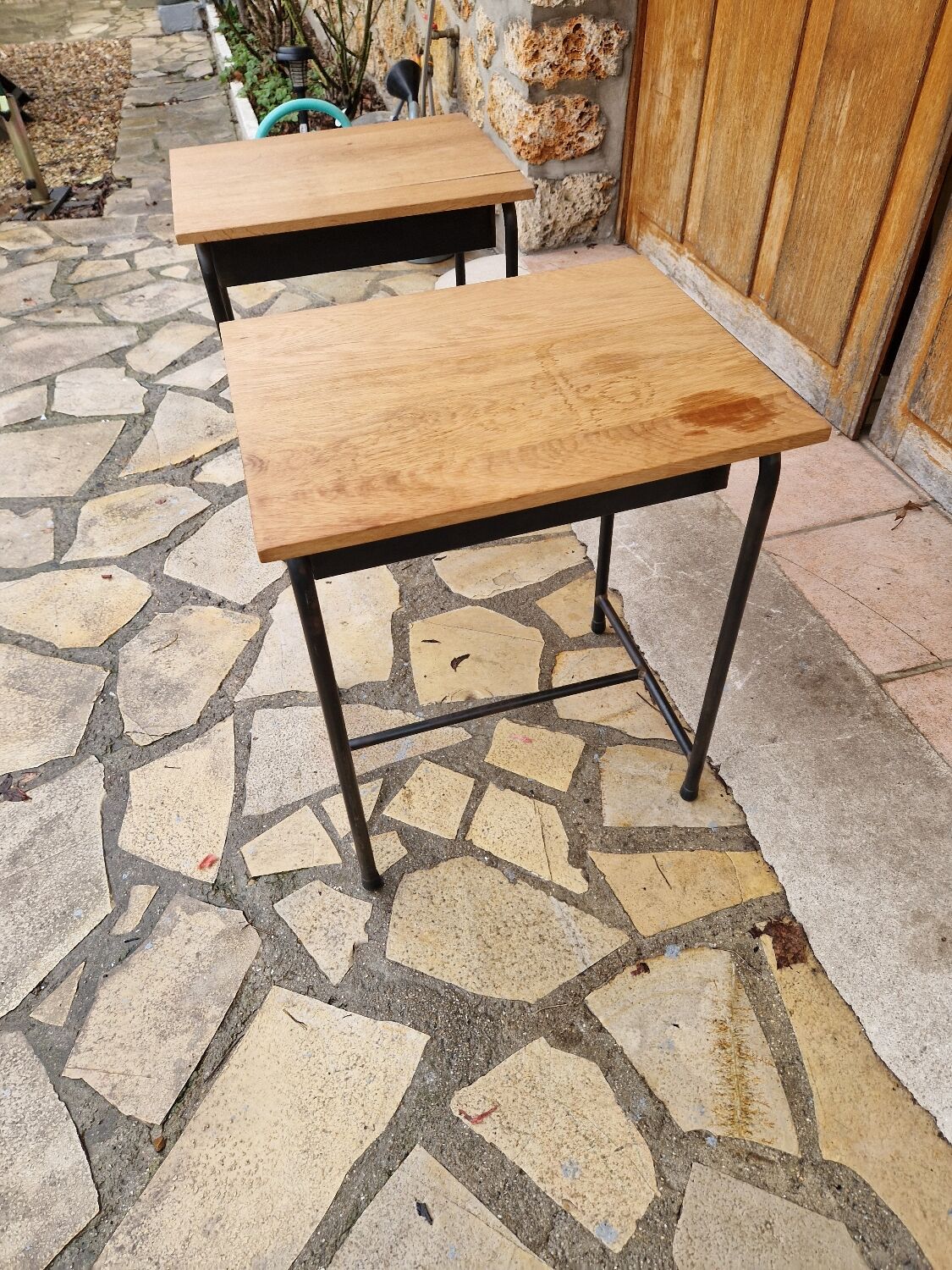 2 vintage bedside tables