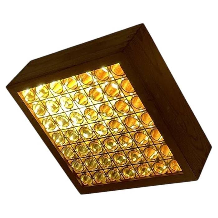 Alda pine ceiling light, Swedish 1970s