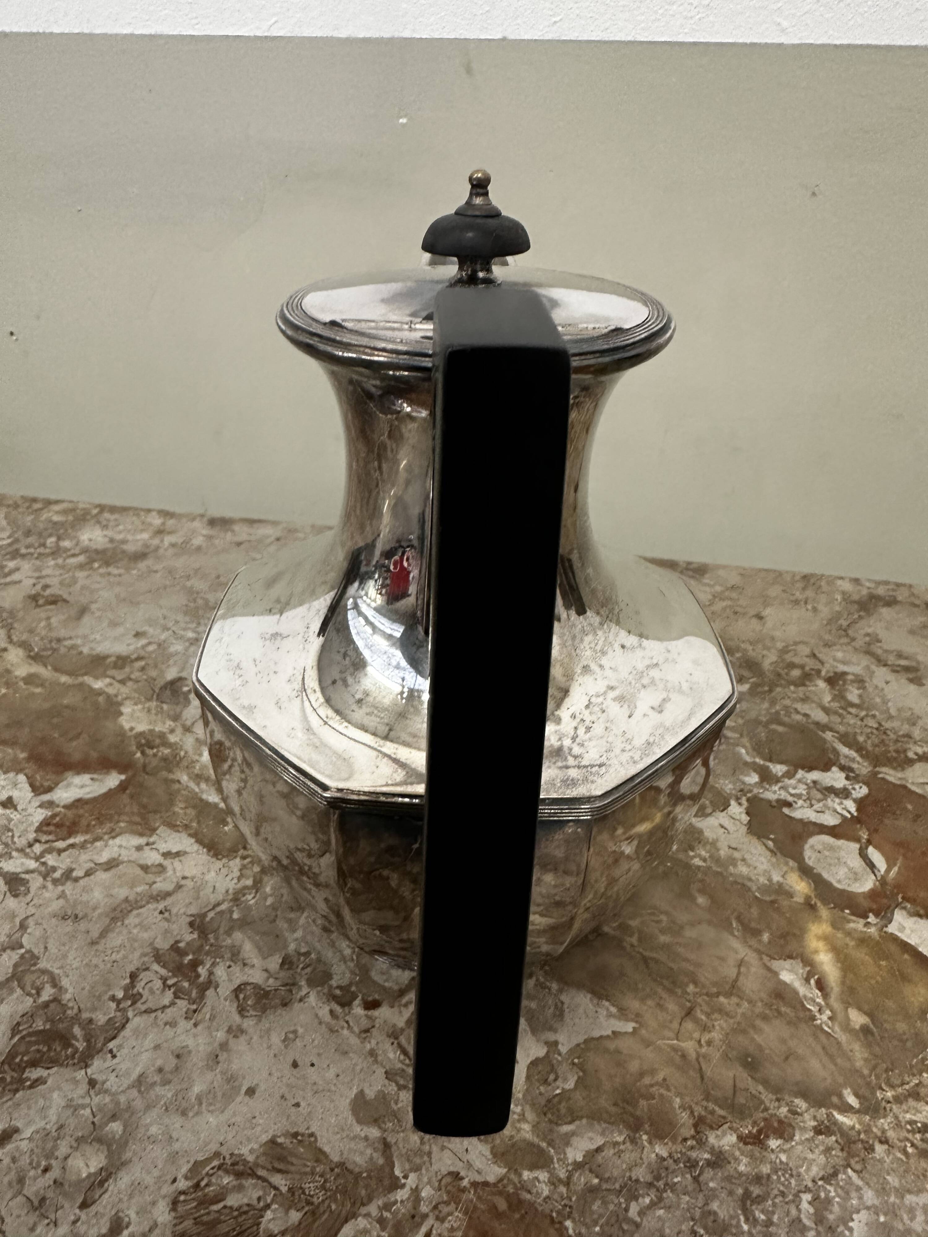 Kirby Beard & Co Paris - Made in England - Silver Metal Teapot H 21cm