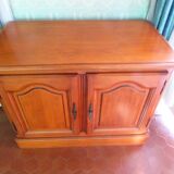 Louis Philippe style cherry wood bar buffet, 1980s