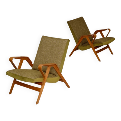 Paire de fauteuils restaurés par Frantisek Jirak pour Tatra Nabytok 1960