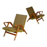 Pair of armchairs restored by Frantisek Jirak for Tatra Nabytok 1960