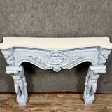 Del Torrione: Renaissance-style castle fireplace in painted plaster