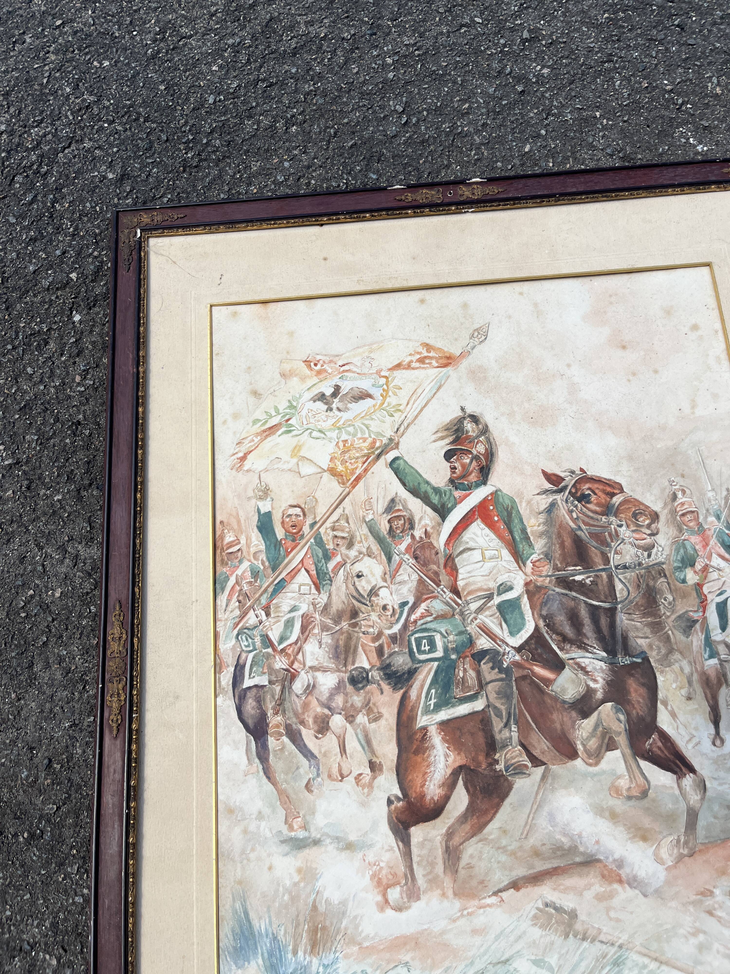 Ancient Military Tableau - Capture of a Prussian Flag After Édouard Detail