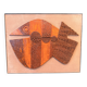 Large ceramic wall panel, stylised fish – 1960s