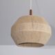 Suspension vintage teck et corde 1960