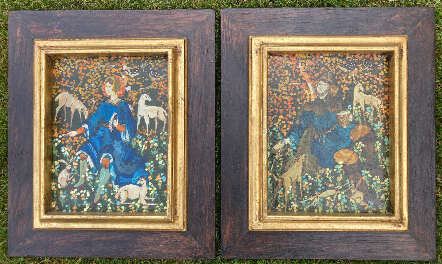 Painting Contemporary Art - Damsel and the animals of the forest