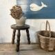 Tabouret en bois tripode