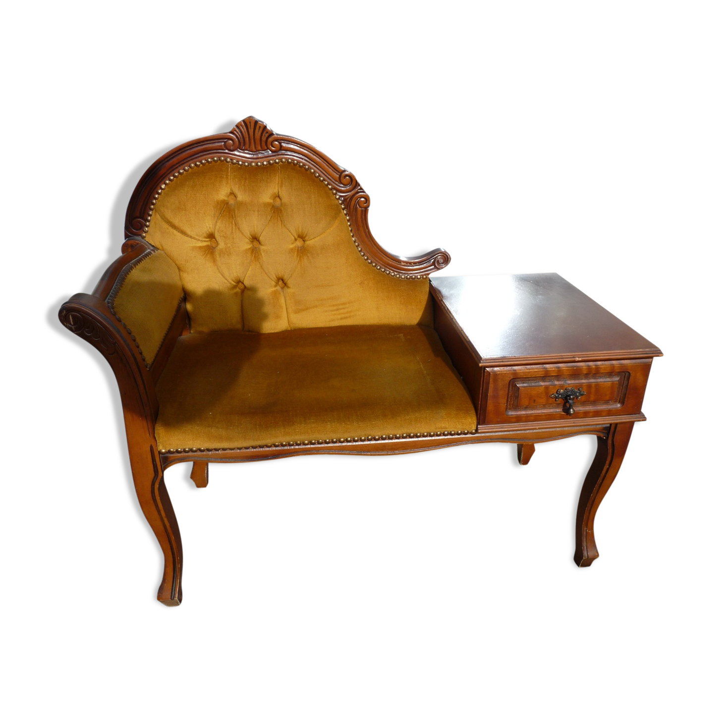 Old furniture phone with seating