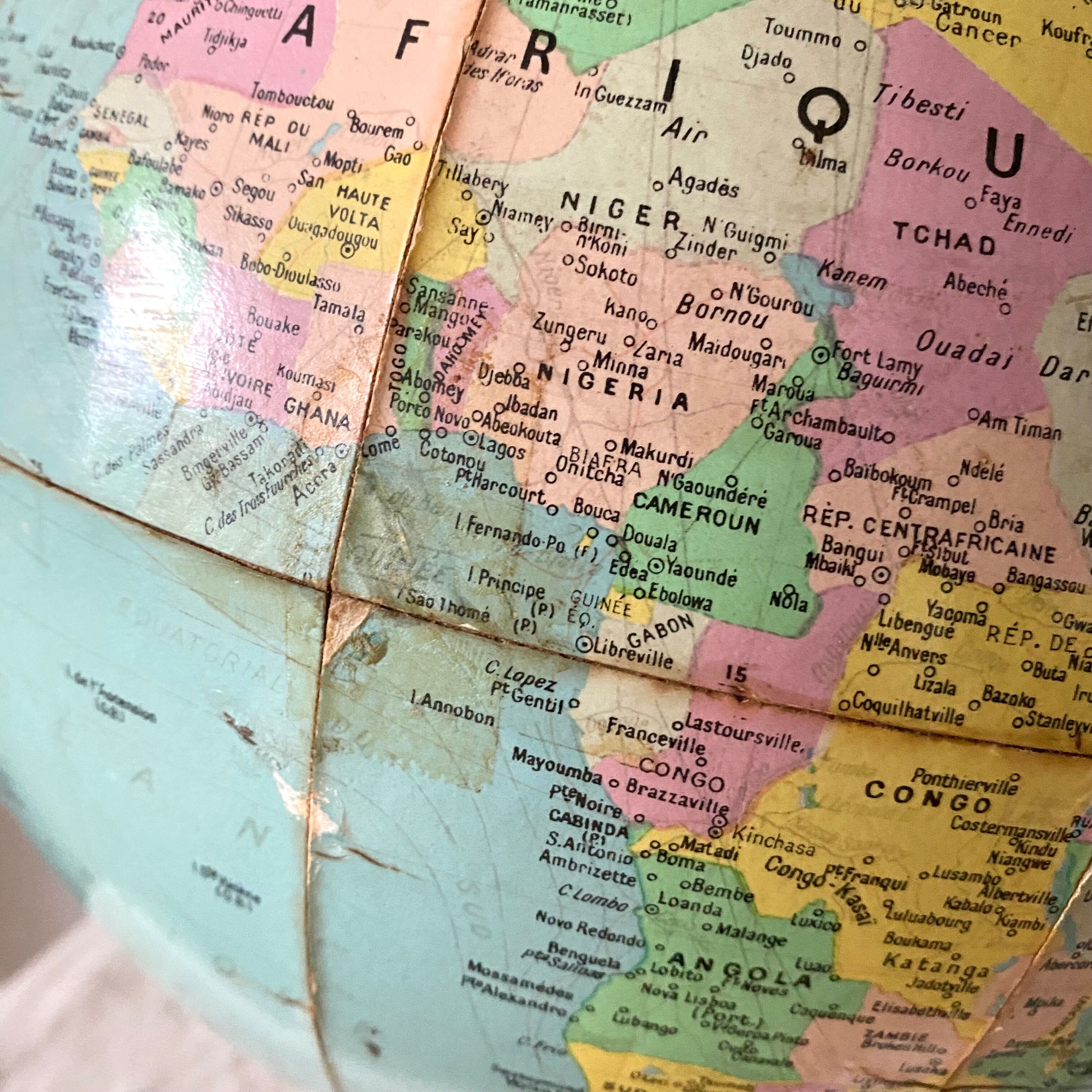 Vintage globe Girard and Barrère 50s