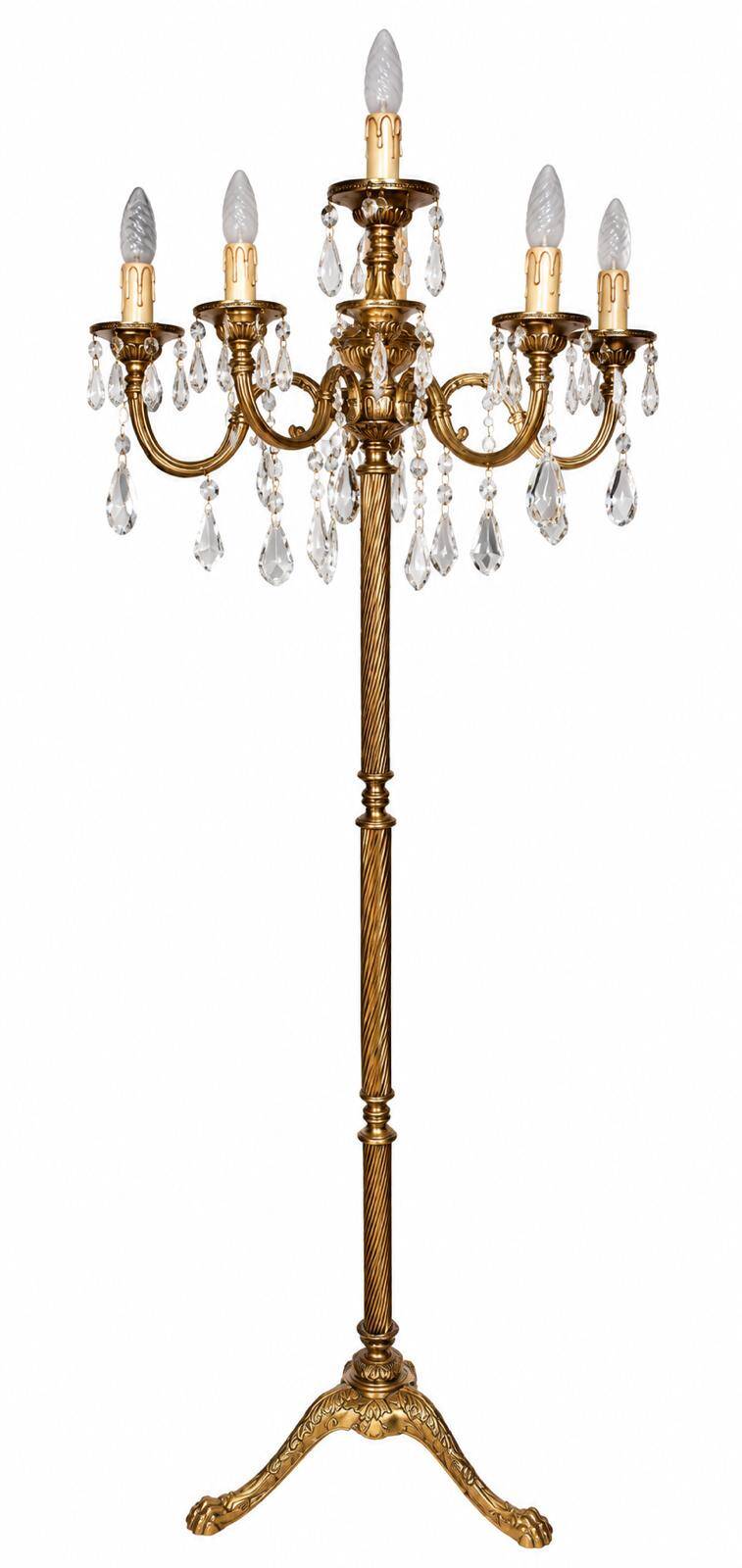 Classic regency style candelabra floor lamp
