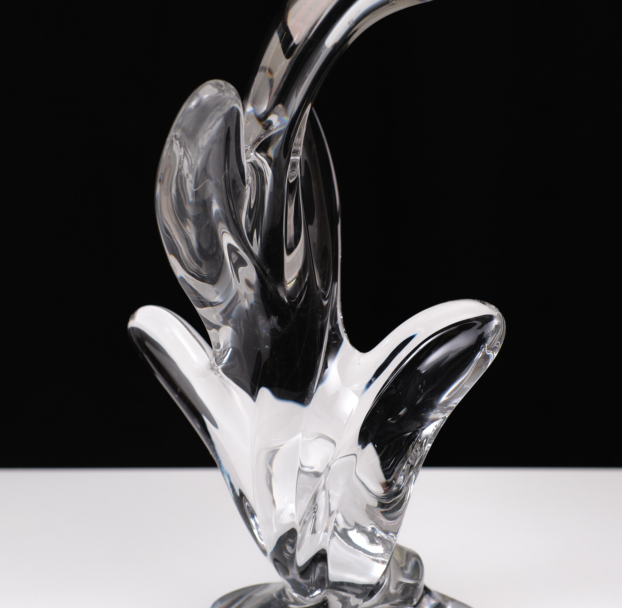Chrystal Glass Cactus Table Lamp Vannes the Chatel, France, 1960s