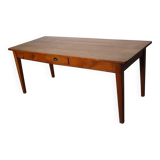 Vintage Cherry 20th Century French Rustic Farmhouse Dining Table