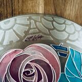 Beautiful Art Deco Loys Lucha chandelier with roses motif