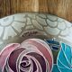 Joli lustre Art Déco Loys Lucha motif roses