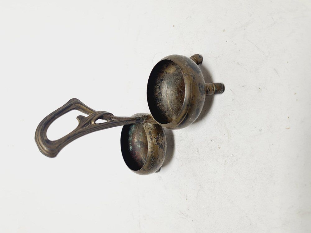 Art Nouveau salt and pepper holder by Niemen Glassworks, Poland, 1920s