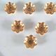 6 flower candle holders in gold metal BMF 70s