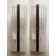 Elegant Brunish Diamanted Rectangular Murano Glass Wall Sconces – Two-Piece