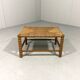 Low oak bobbin stool with rush seat 1930’s