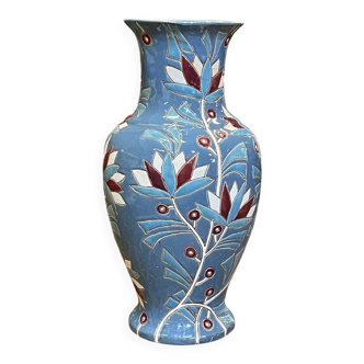 Art Deco vase from the 1930s in glazed earthenware.